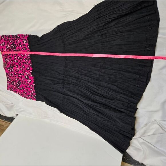 Y2K emo punk pink cheetah print one of‎ a kind boho maxi skirt S - Picture 9 of 9